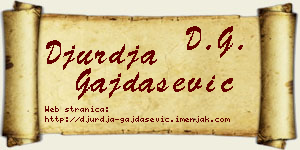 Đurđa Gajdašević vizit kartica